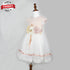 SENKIZ Flower Baby Pink And White Girls Party Frock