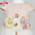 SENKIZ Flower Baby Pink And White Girls Party Frock