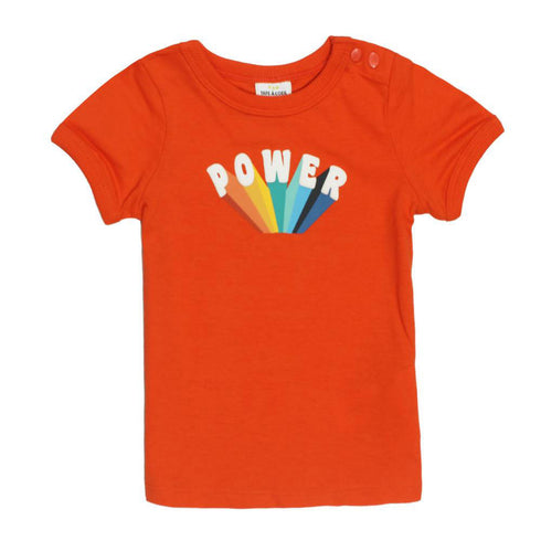 TAPE A LOEIL Power Rubber Print Orange Boys Premium Cotton Tshirt 2 Piece Set