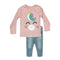 TEX Unicorn Pink Girls Cotton 2 Piece Set