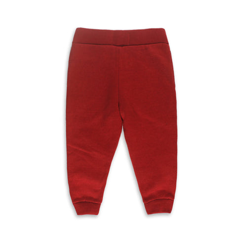 TRUE RELIGION Maroon Boys Cotton Fleece Trouser
