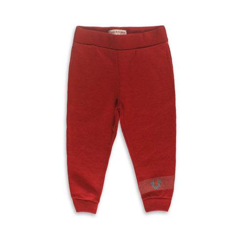 TRUE RELIGION Maroon Boys Cotton Fleece Trouser