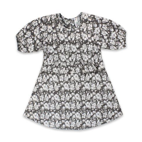 TWEENS And TEENS All Over Flower Grey Frock