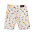 TWEENS And TEENS All Over Kids Print White Cotton Shorts