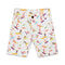 TWEENS And TEENS All Over Kids Print White Cotton Shorts