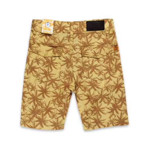TWEENS And TEENS All Over Palm Tree Print Brown Cotton Shorts