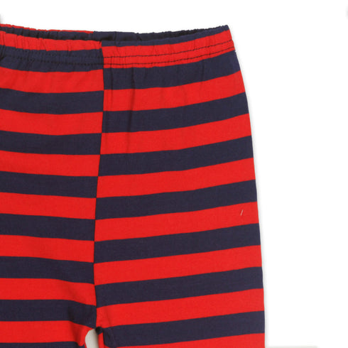 TWEENS And TEENS Blue And Red Stripes Girls Cotton Legging
