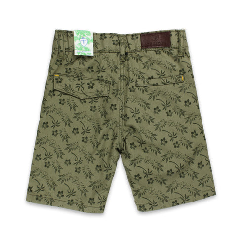 TWEENS And TEENS Flower Green Unisex Cotton Shorts
