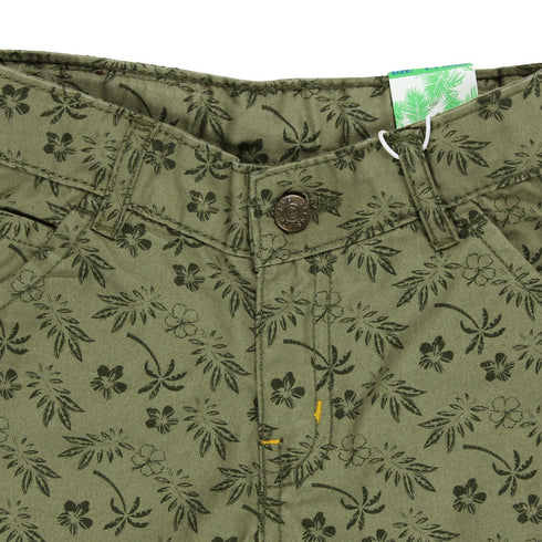 TWEENS And TEENS Flower Green Unisex Cotton Shorts