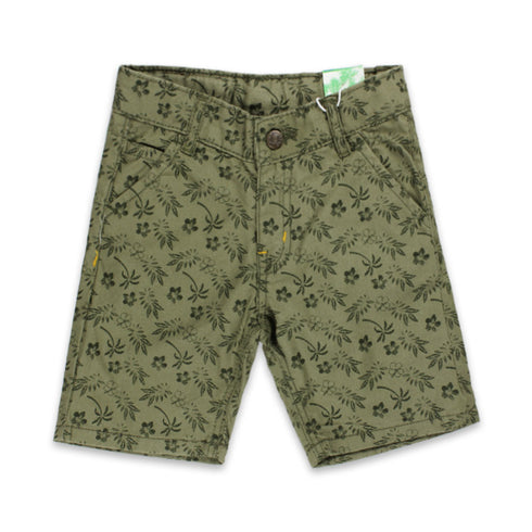 TWEENS And TEENS Flower Green Unisex Cotton Shorts