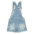 TWENTY 4 All Over Star Print Blue Girls Denim Dungaree