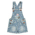 TWENTY 4 All Over Star Print Blue Girls Denim Dungaree