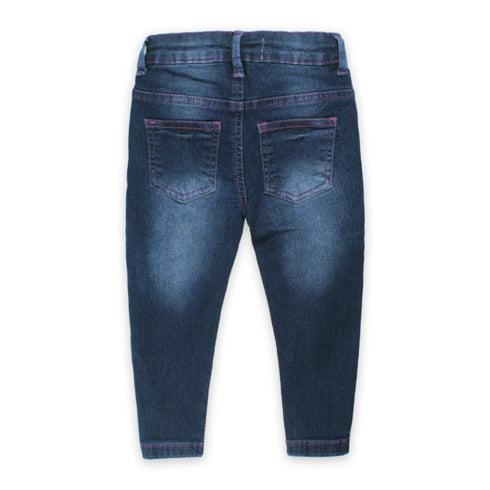 TWENTY4 Butterfly Blue Girls Denim Jeans