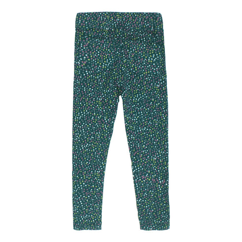 V GOLD All Over Polka Dots Green Girls Cotton Jegging