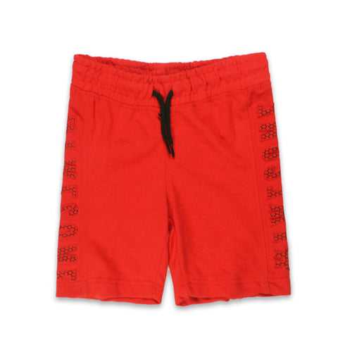 X MAIL Red Boys Cotton Terry Shorts