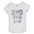 YIGGA Sun Sequins White Girls Premium Cotton Tshirt 2 Piece Set