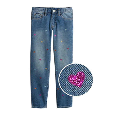 YIGGA Sun Sequins White Girls Premium Cotton Tshirt 2 Piece Set