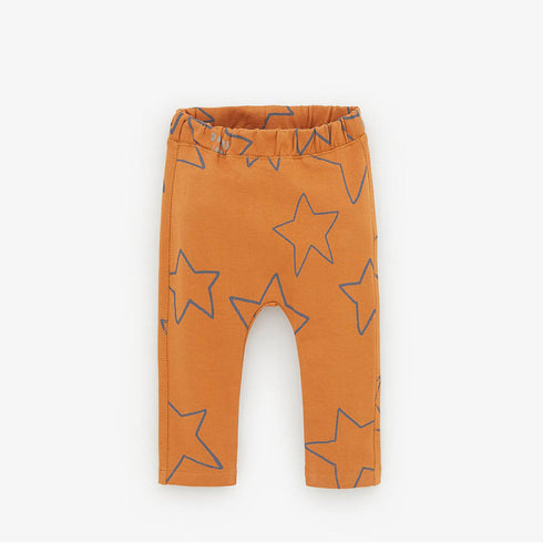 ZARA All Over Star Brown Boys Cotton Fleece Trouser