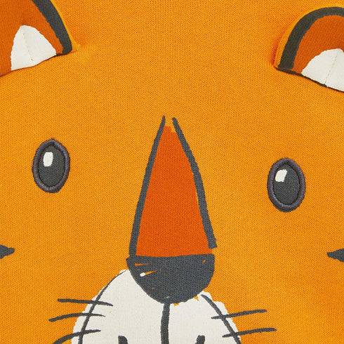 ZARA BABY Tiger Face Print Yellow Boys Cotton Fleece Sweat Shirt