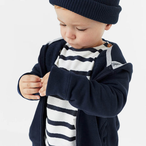 ZARA Blue Boys Cotton Fleece Hoodie