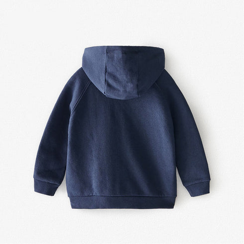 ZARA Blue Boys Cotton Terry Hoodie