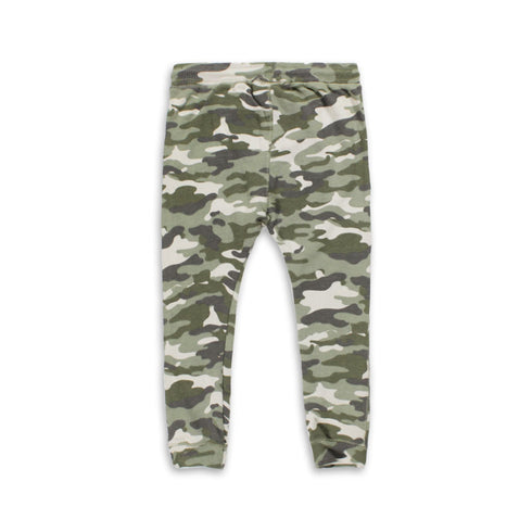 ZARA Camouflage Green Boys Cotton Terry Trouser