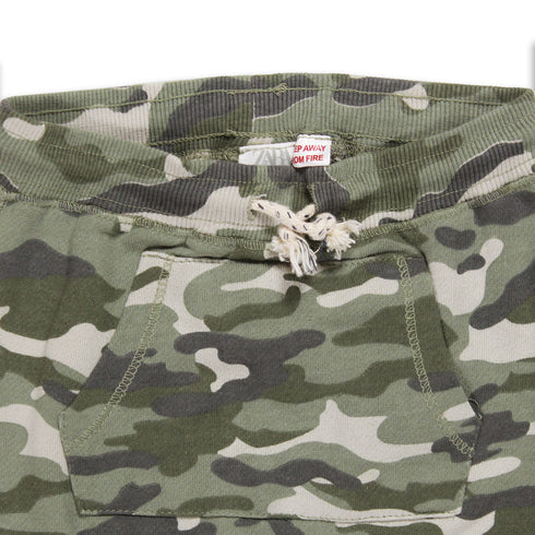 ZARA Camouflage Green Boys Cotton Terry Trouser