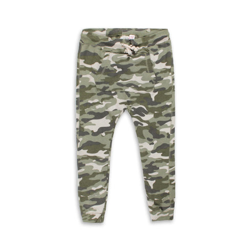 ZARA Camouflage Green Boys Cotton Terry Trouser