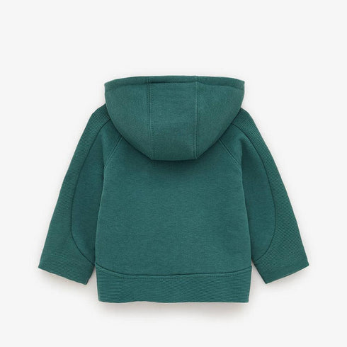 ZARA Green Boys Cotton Terry Hoodie