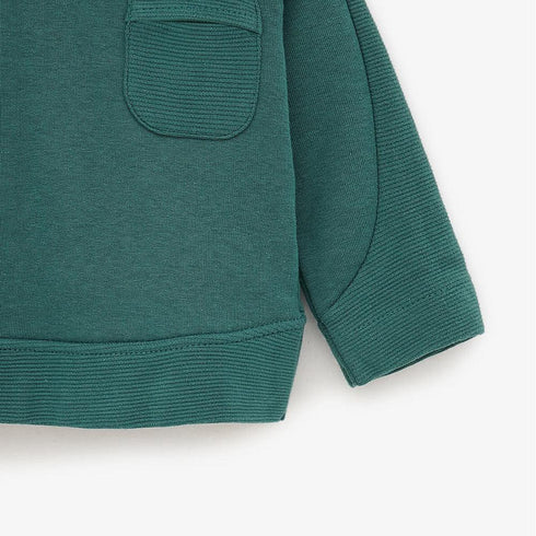 ZARA Green Boys Cotton Terry Hoodie