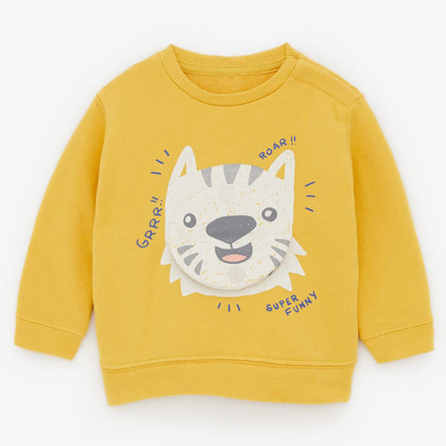 ZARA Loin Face Pocket Yellow Boys Cotton Terry 2 Piece Set