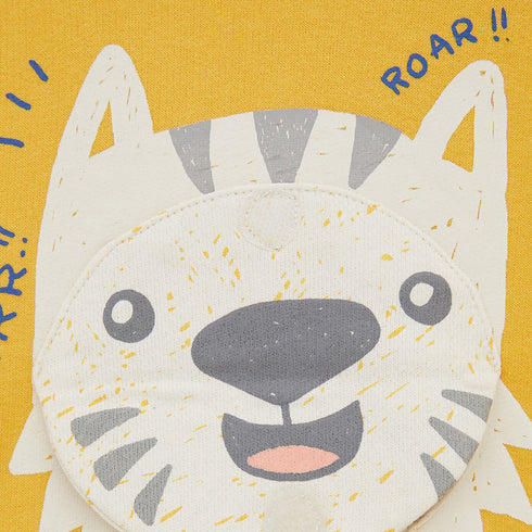 ZARA Loin Face Pocket Yellow Boys Cotton Terry 2 Piece Set