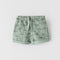 ZARA Palm Tree Light Green Boys Cotton Terry Burmuda Shorts(Cut label)