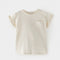 ZARA Pocket Off White Girls Cotton T shirt