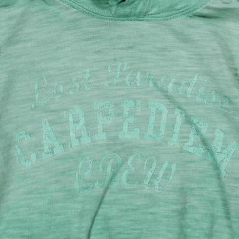 ZARA Sand Washed Green Boys Cotton Terry Hoodie