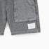 ZARA White Patch Grey StripeBoys Cotton Terry Short