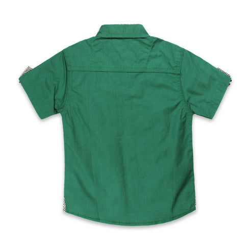 ZRA Green Boys Cotton Shirts