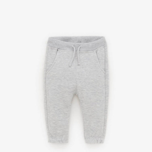 ZARA Just Happy Black And Grey Trouser Girls Cotton Fleece Sweat Shirt 2 Piece Set