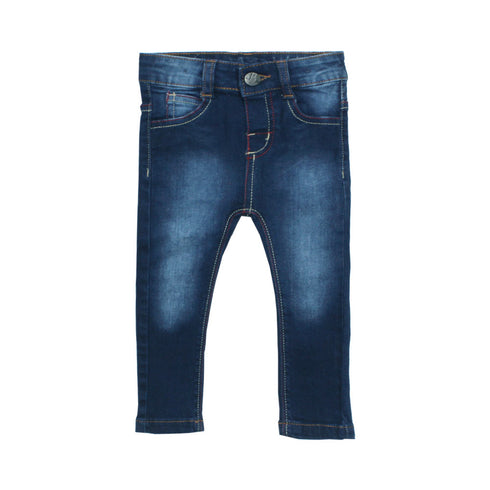 MAX Girls Colour Stitched blue Skinny Denim Jeans