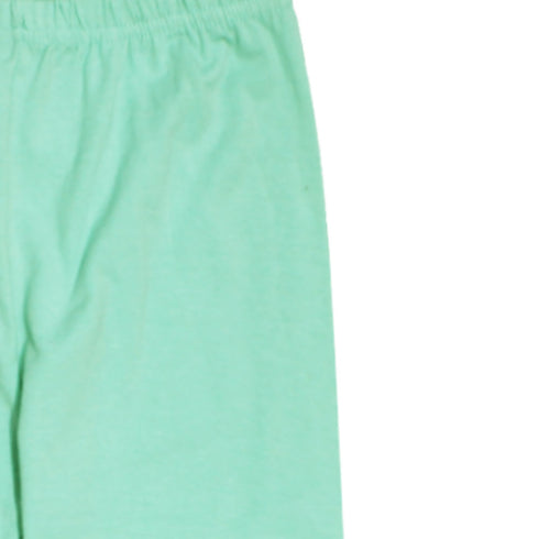 YOUNG HEART Light Green Girls Cotton Capri