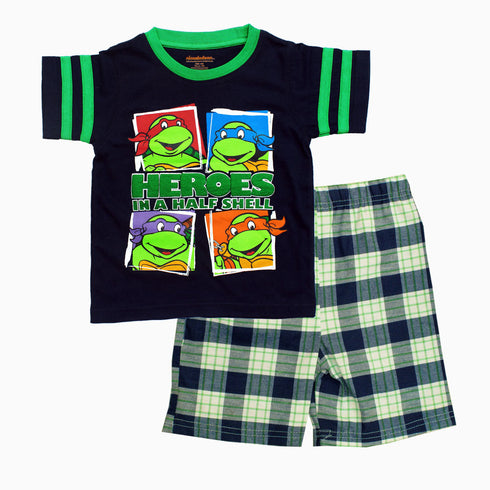 Ninja Heroes Blue Boys 2 piece checks Set