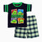 Ninja Heroes Blue Boys 2 piece checks Set
