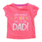 MANGO Superhero dad Girls Pink Premium Cotton Tshirt