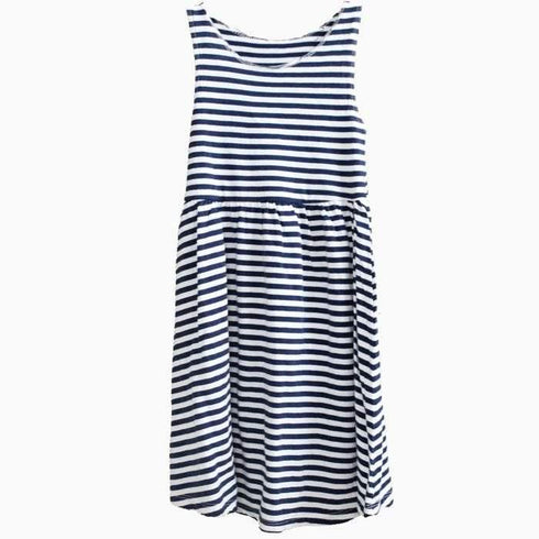 H&M white & Blue Stripe Dress