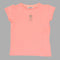 OKAIDI Premium Orangish Pink Girls Think Green Glitter Tshirt