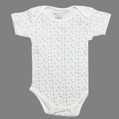 TQF Baby All over Blue Shades Triangles Summer Cotton Romper