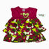 Peanut button Pink Frill Dress Girls 3 piece Set