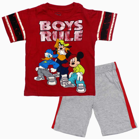 Disney Mickey Boys Rule Red Boys 2 Piece Set