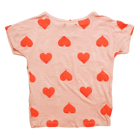 NAME IT Baby Pink All over Hearts Super Soft Premium Cotton Tshirt