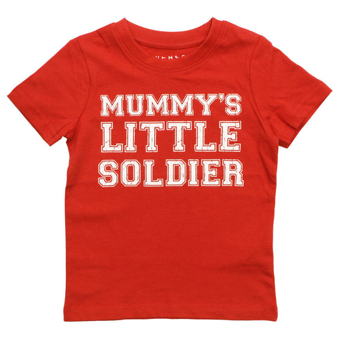 NUTMEG Mummys Soldier Red Boys Premium Cotton Tshirt